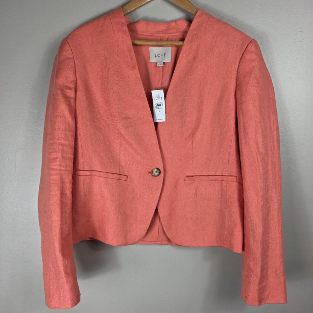 LOFT NWT Coral Single Button Lined Blazer Jacket